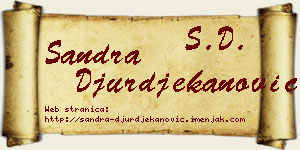 Sandra Đurđekanović vizit kartica